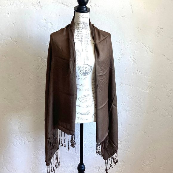 PASHMINA SCARVES Choose Blue, Black,, Fuchsia Fringe NEW - Picture 6 of 13